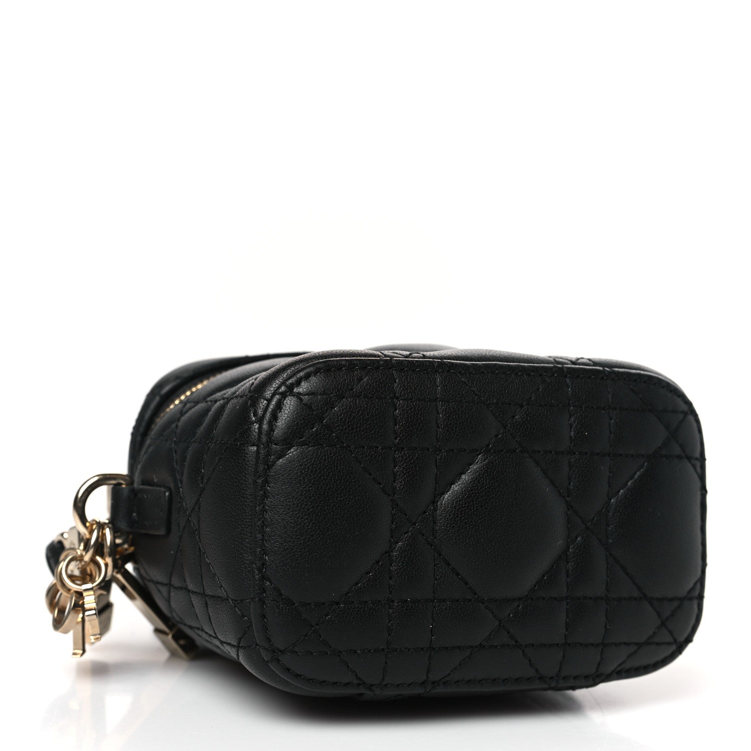 Christian Dior Lambskin Cannage Micro Lady Dior Vanity Case Black 4 of 9