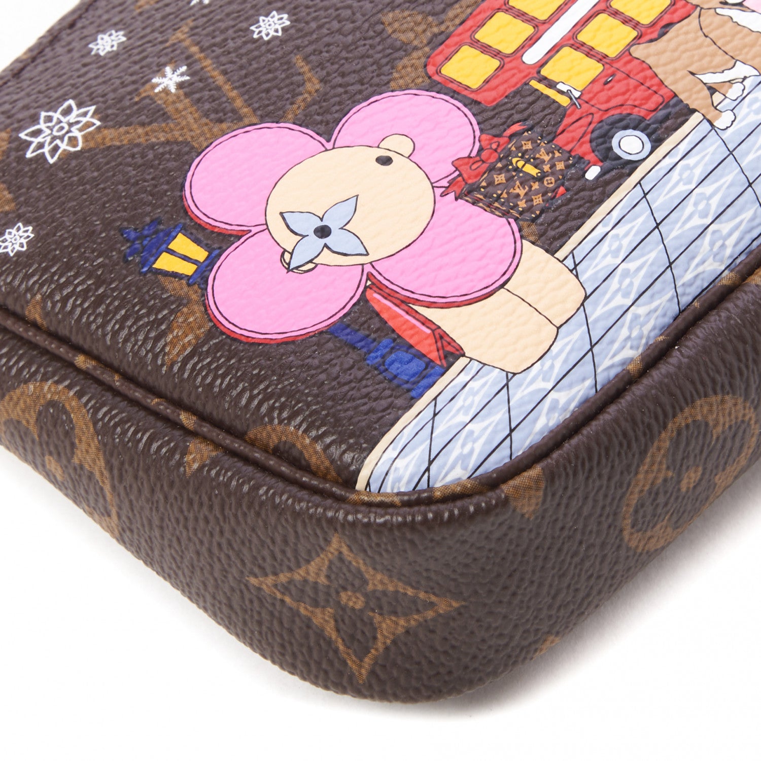 Louis Vuitton Monogram 2021 Christmas Animation London Mini Pochette Accessories Red 6 of 8