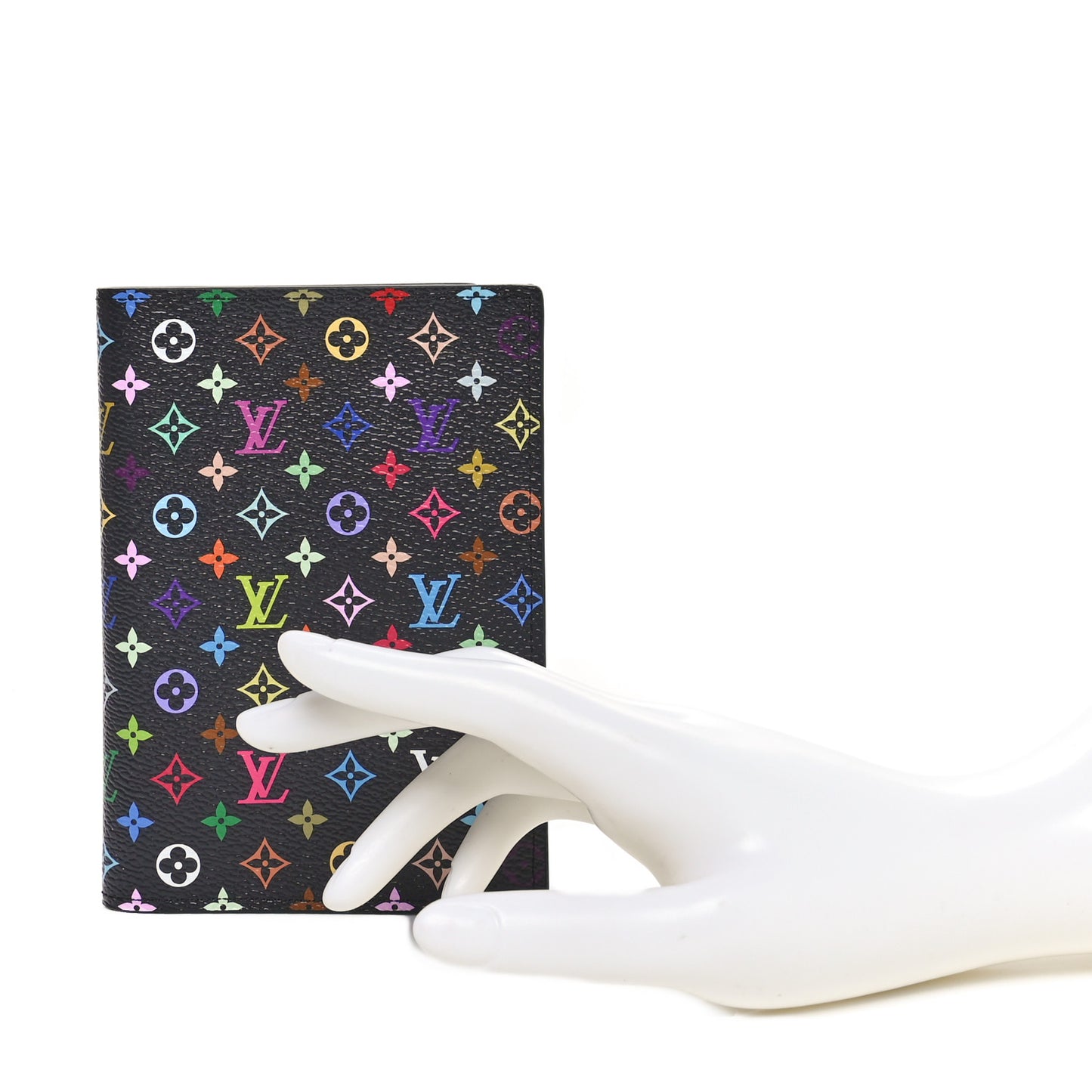 LV X TM Monogram Multicolor Passport Cover Black