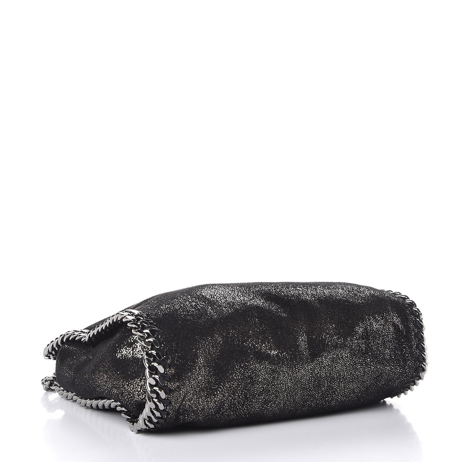 Stella McCartney Chamois Shiny Dotted Mini Falabella Fold Over Tote Ruthenium 4 of 7