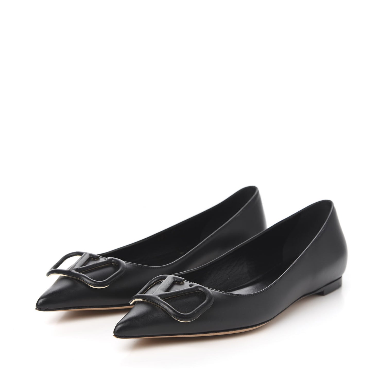 Nappa Vlogo Flats 37 Black