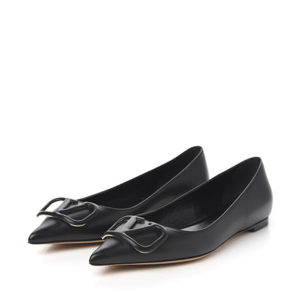 Valentino Garavani Nappa Vlogo Flats 37 Black 3 of 9
