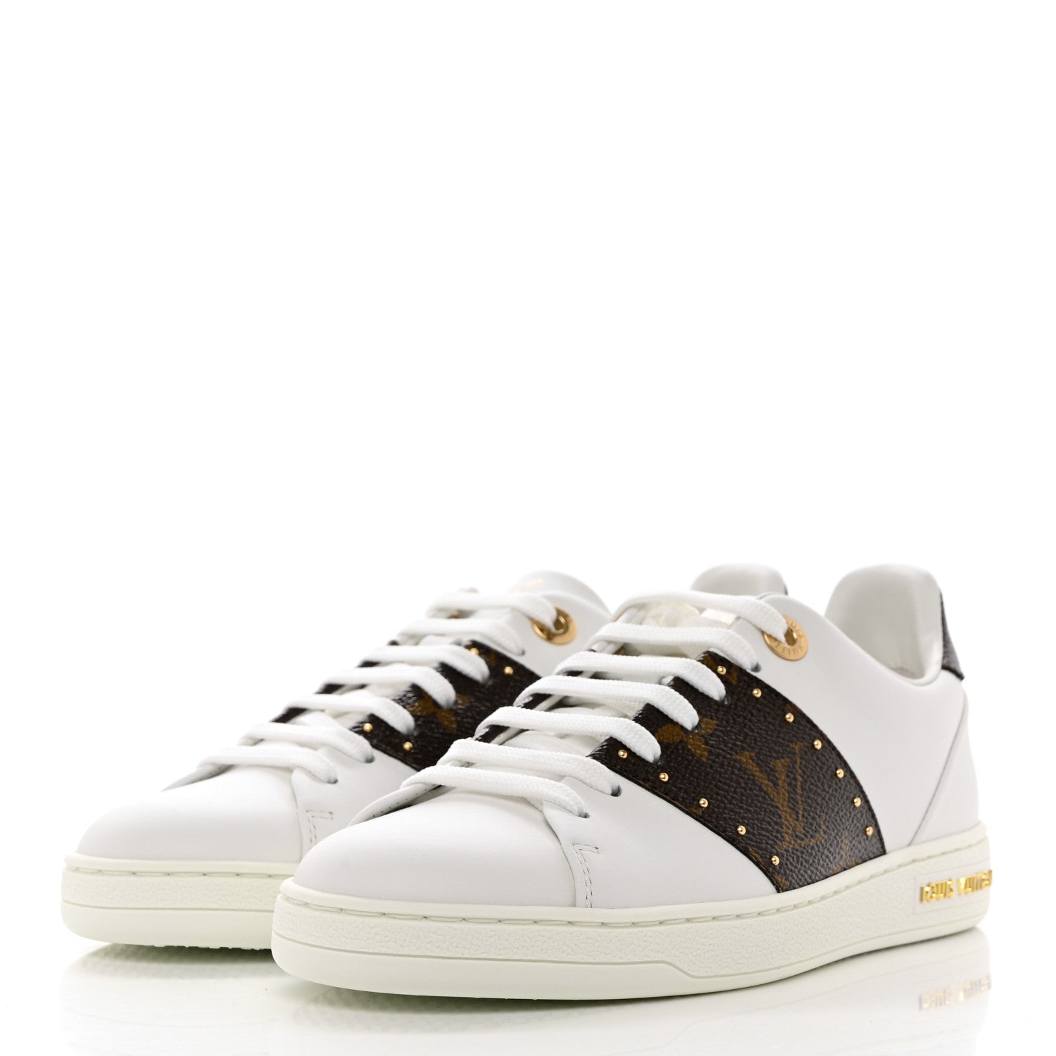 Louis Vuitton Calfskin Monogram Frontrow Sneaker 35 White 3 of 9