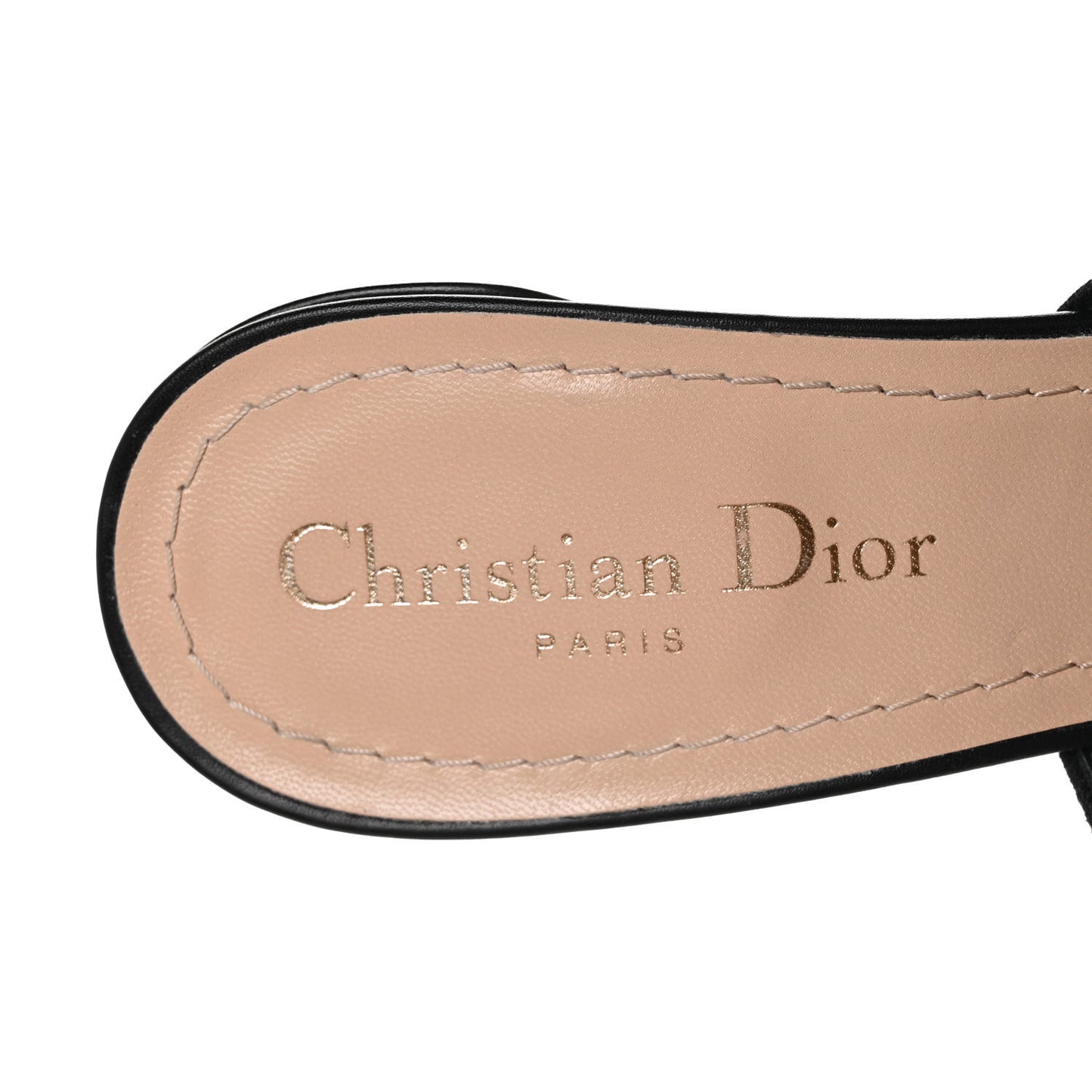 Cotton Embroidered Dway 85mm Slide Sandals 38.5 Black