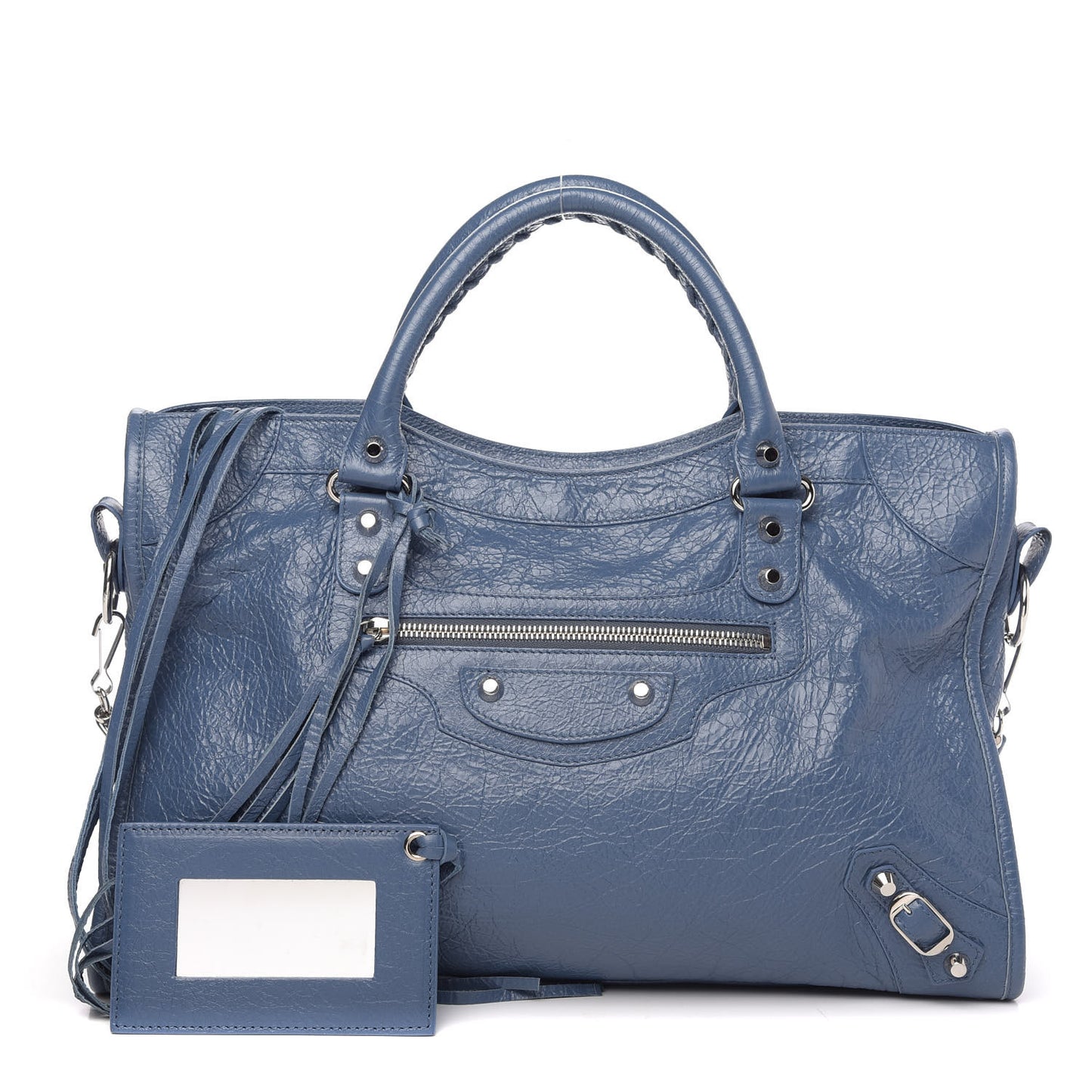 Agneau Classic Silver Hardware City Bleu Persan