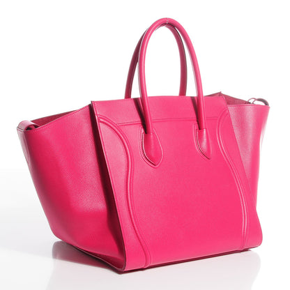 Celine Grained Calfskin Medium Phantom Luggage Fuchsia 3 of 8