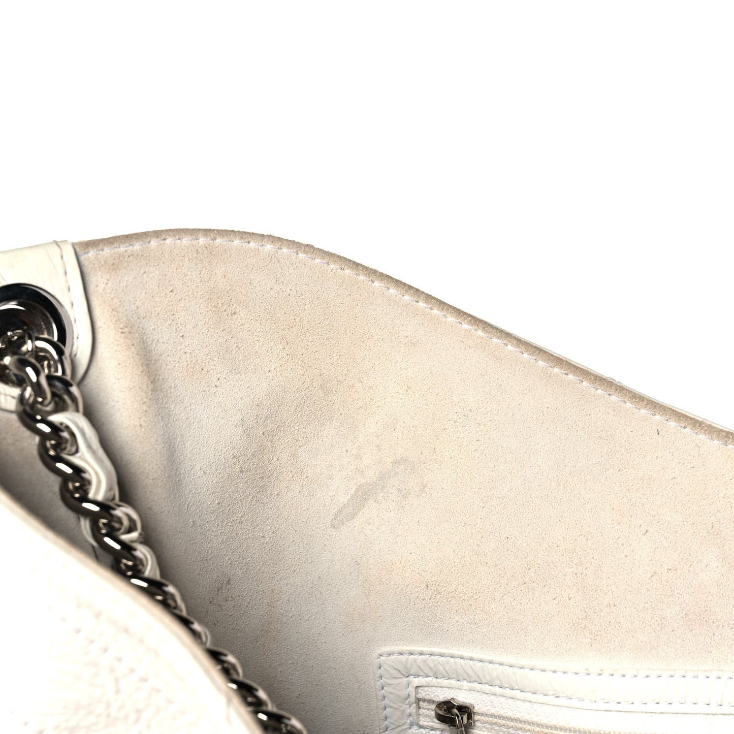 Crumpled Patent Small Droplet Hobo White