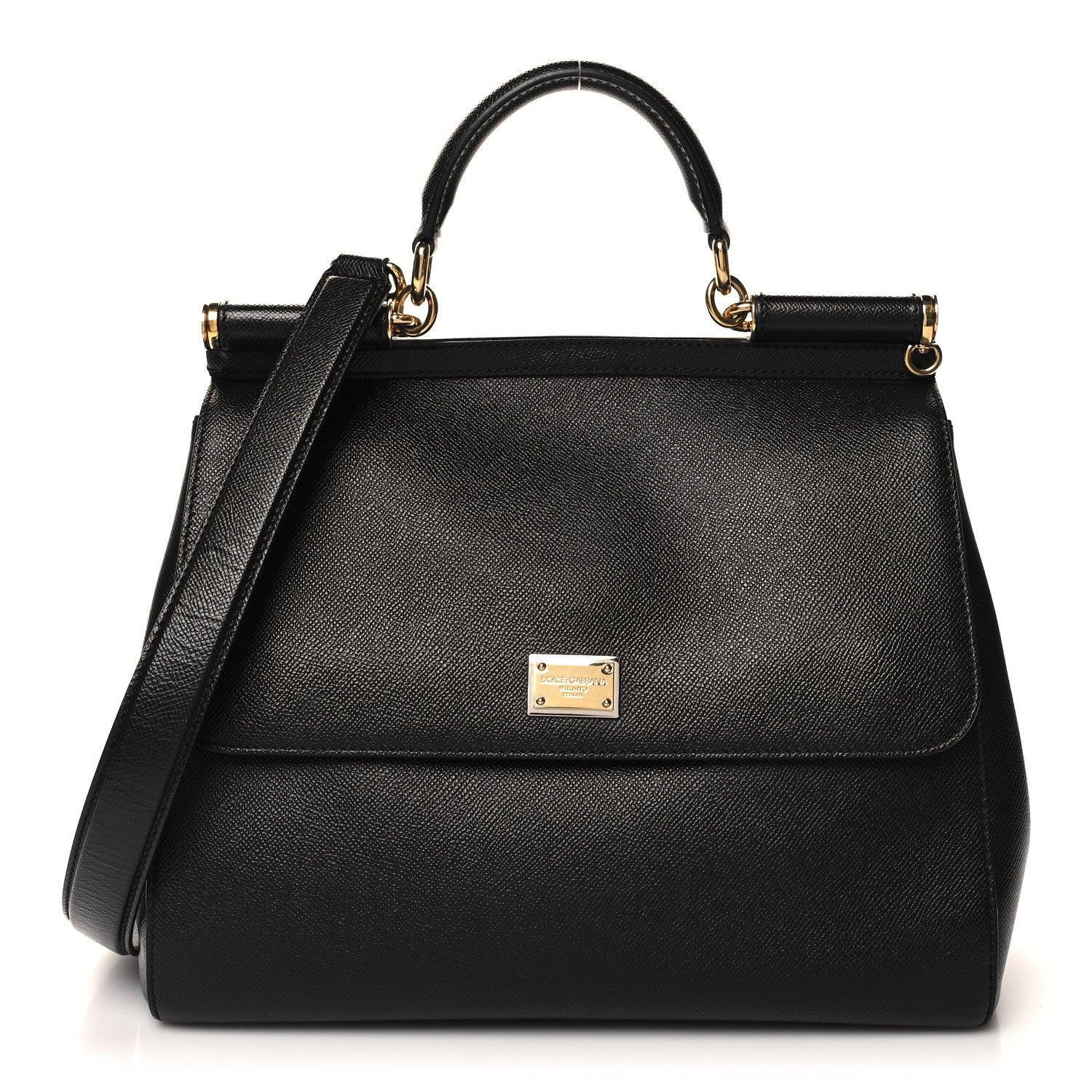 Dolce & Gabbana Dauphine Large Miss Sicily Satchel Black 1 of 12