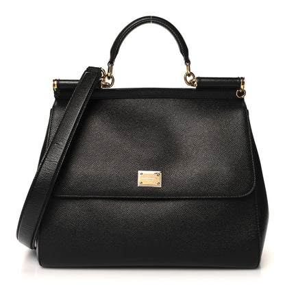 Dolce & Gabbana Dauphine Large Miss Sicily Satchel Black 1 of 12