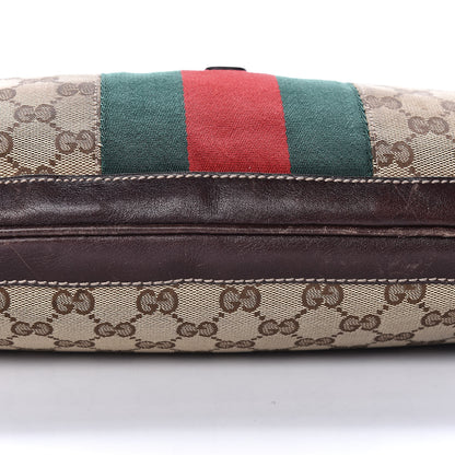 Gucci Monogram Web Jackie O Bouvier Hobo Dark Brown 14 of 15