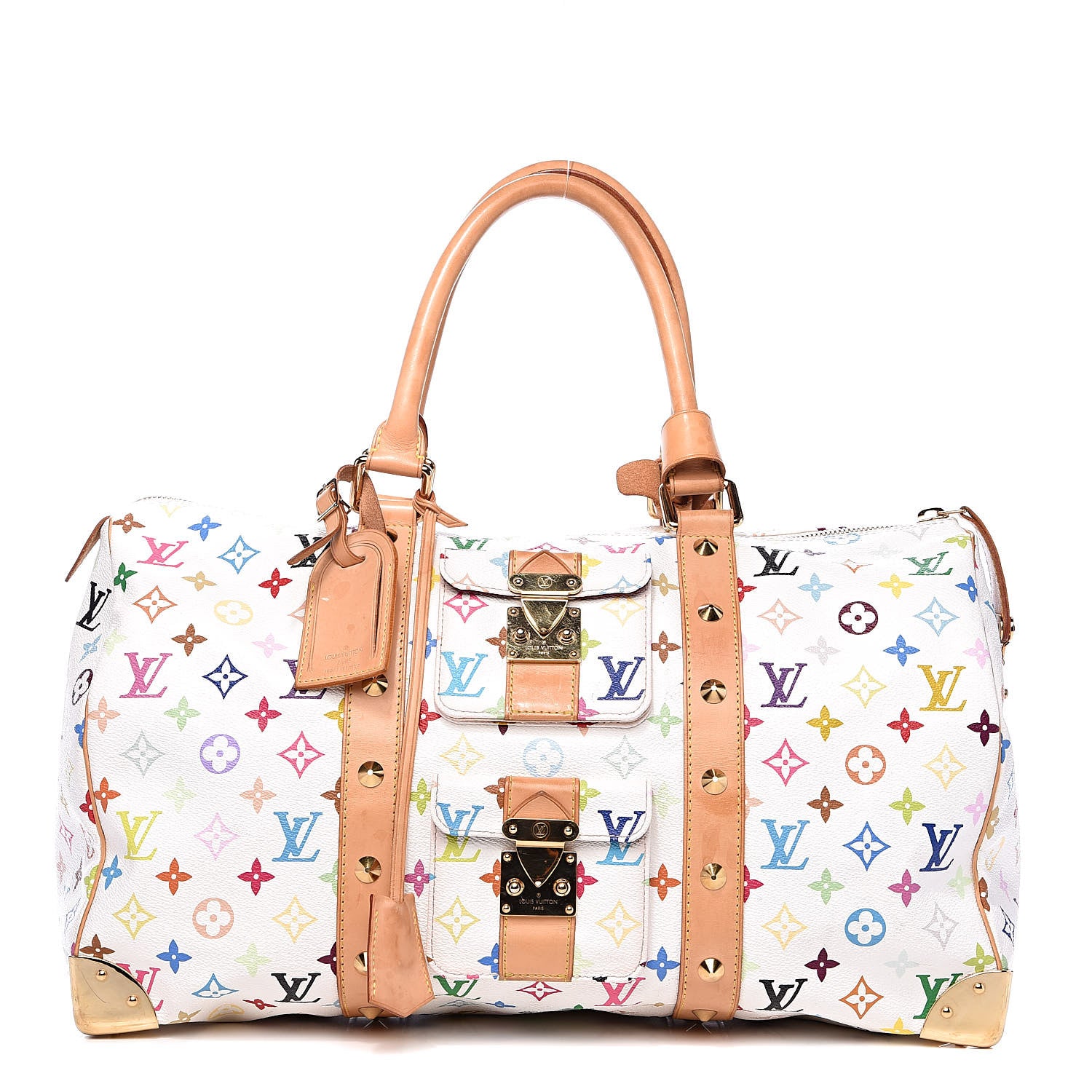 Louis Vuitton Monogram Multicolor Keepall 45 White 1 of 18
