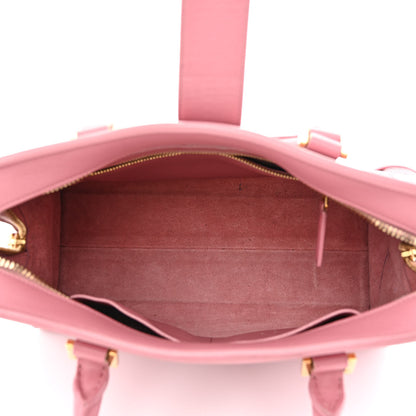 Saint Laurent Smooth Calfskin Small Monogram Cabas Vieux Rose 5 of 15