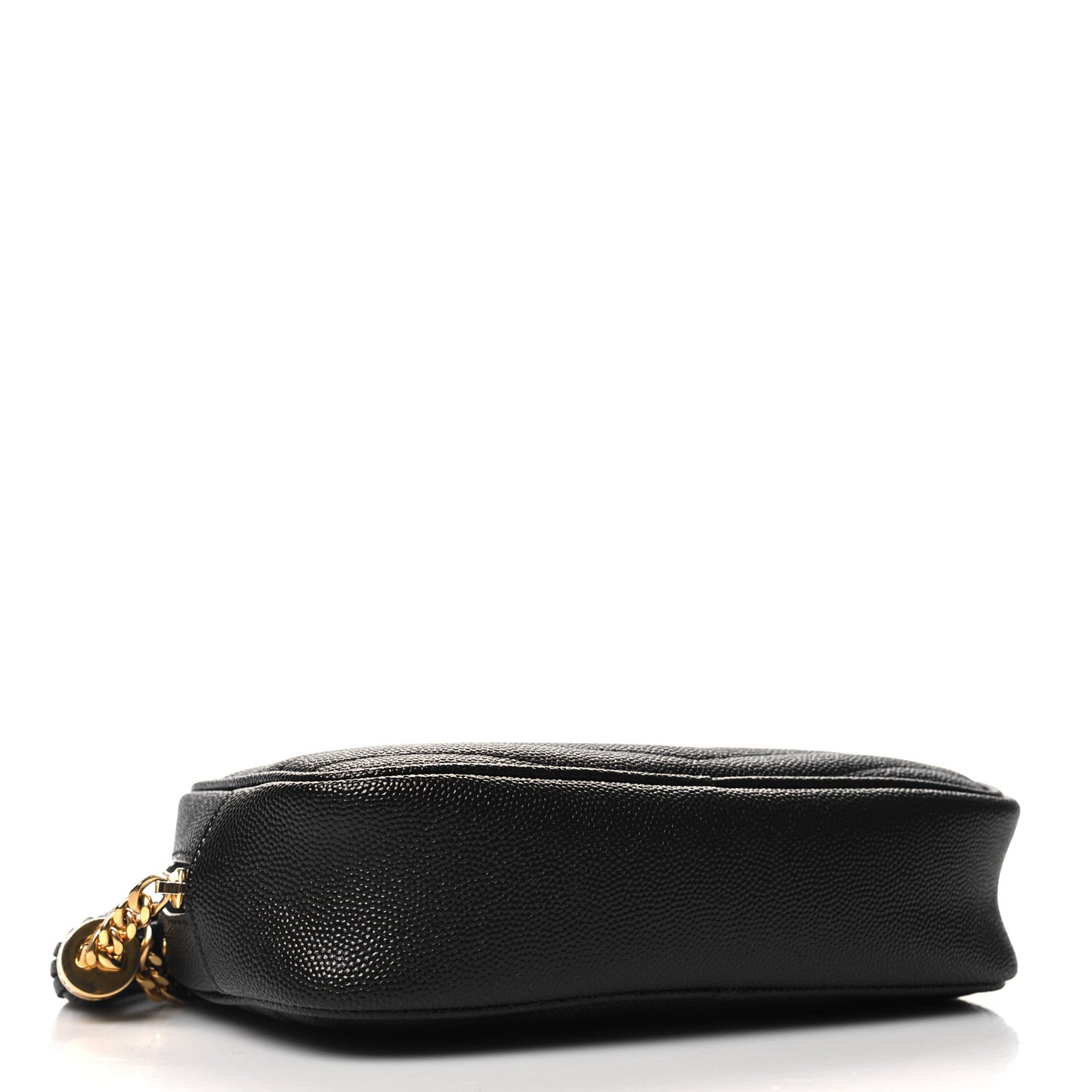 SAINT LAURENT Grain De Poudre Matelasse Monogram Mini Lou Camera Bag Black