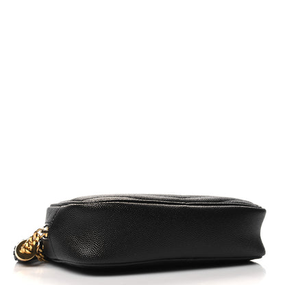 Saint Laurent SAINT LAURENT Grain De Poudre Matelasse Monogram Mini Lou Camera Bag Black 4 of 11