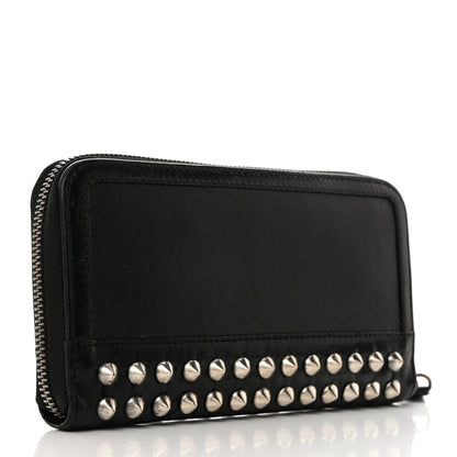 Burberry Calfskin Studded Zip Around Wallet Black 3 of 8