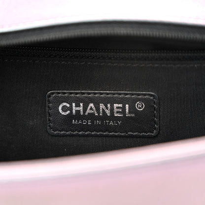 Chanel Iridescent Goatskin Quilted New Medium Boy Flap Purple 6 of 12