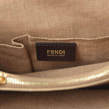 Fendi Canvas Vitello Regular 2Jours Tote Natural Brown 6 of 13