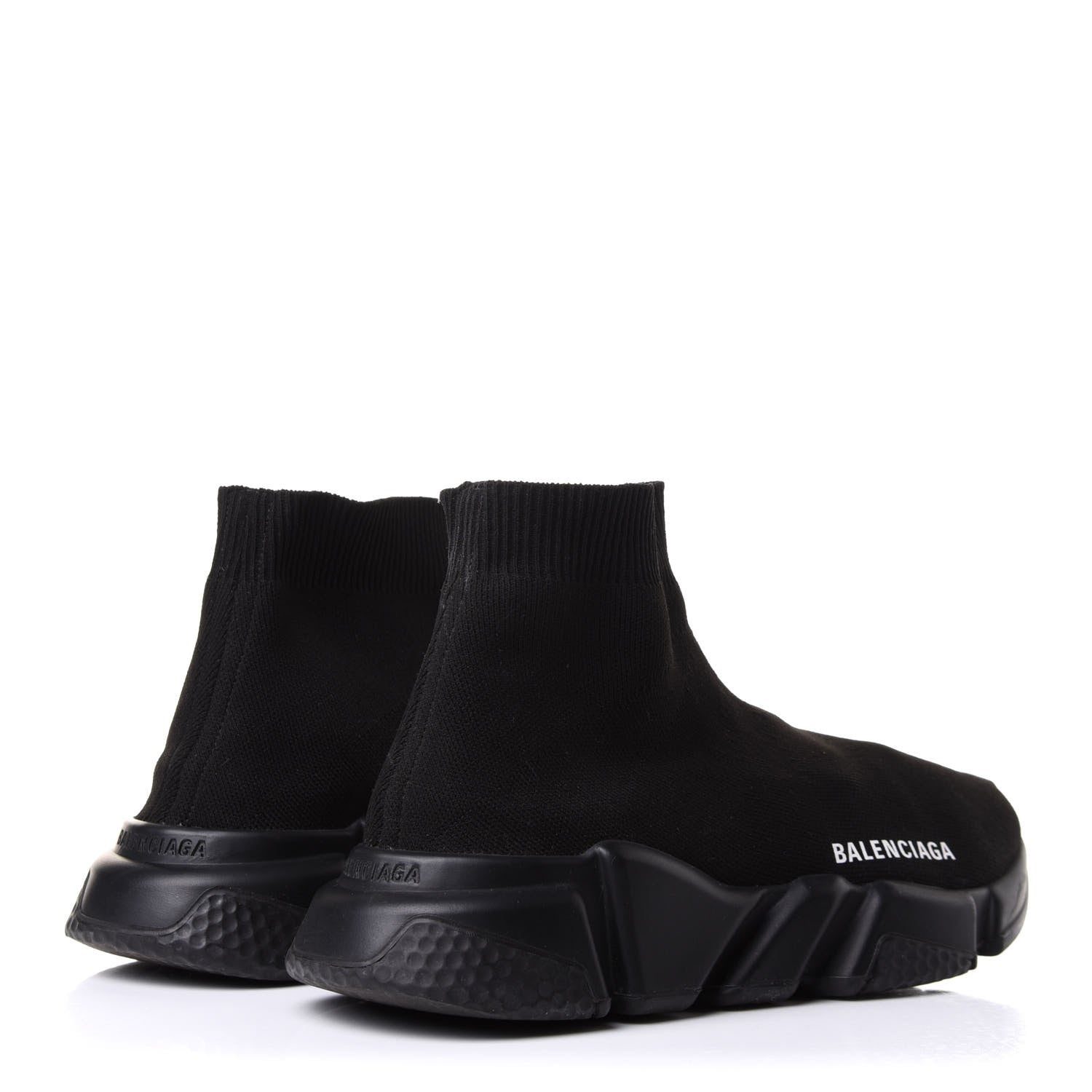 Balenciaga Neoprene Knit Womens Speed Sneakers 37 Black 4 of 9