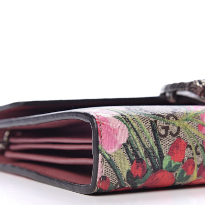 Gucci GG Supreme Monogram Blooms Mini Dionysus Chain Wallet Beige Multicolor Dry Rose 9 of 10
