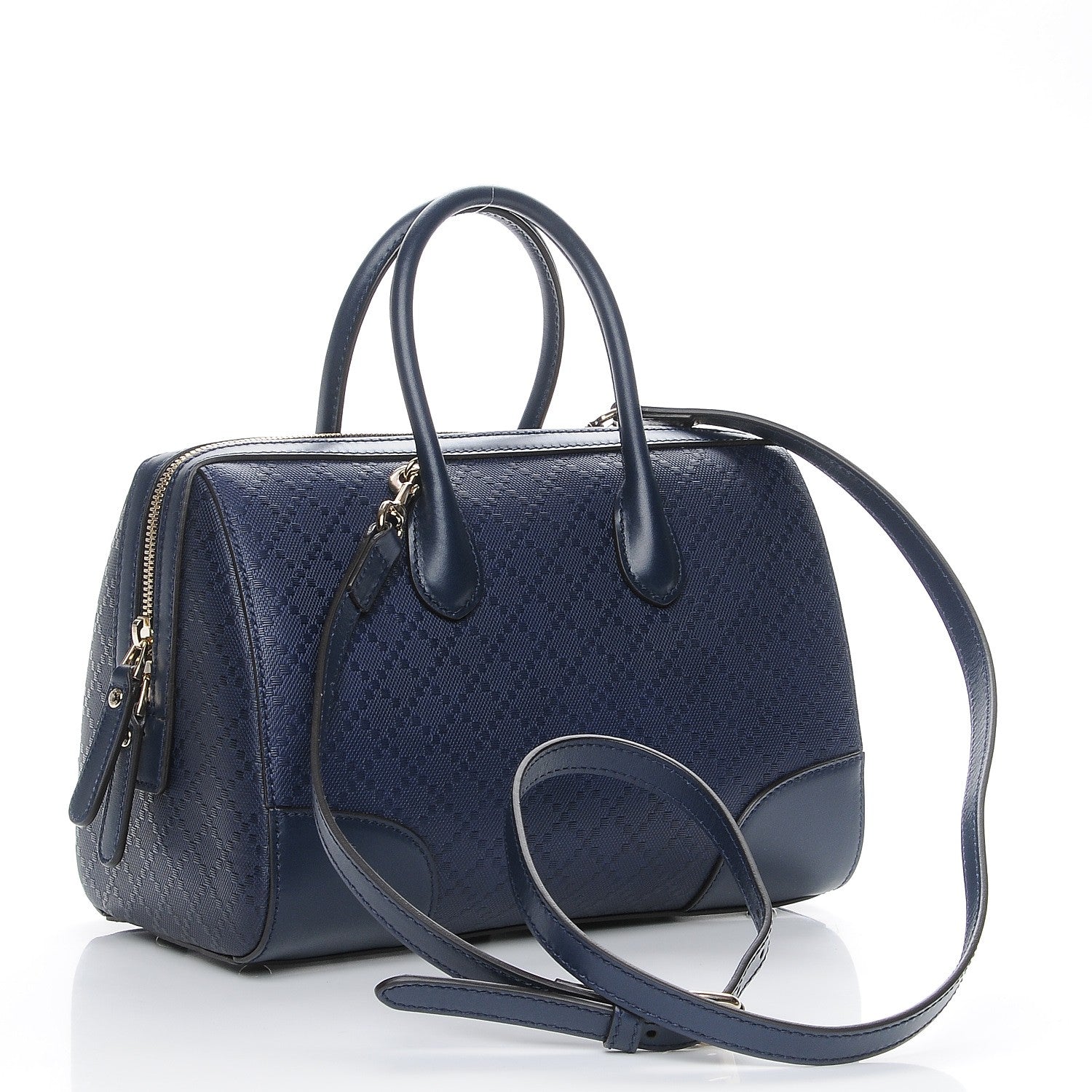 Gucci Hilary Lux Bright Diamante Top Handle Bag Classic Marine 4 of 8