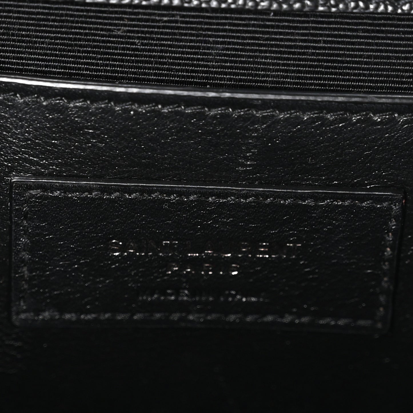 Grain De Poudre Textured Mixed Matelasse Triquilt Medium Monogram Monochrome Satchel Black