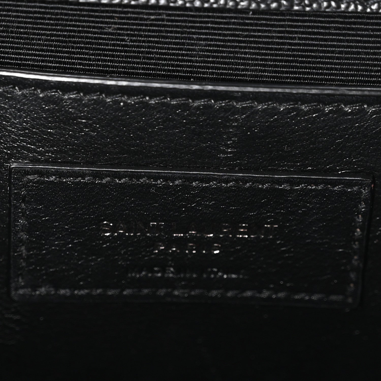 Saint Laurent Grain De Poudre Textured Mixed Matelasse Triquilt Medium Monogram Monochrome Satchel Black 6 of 11