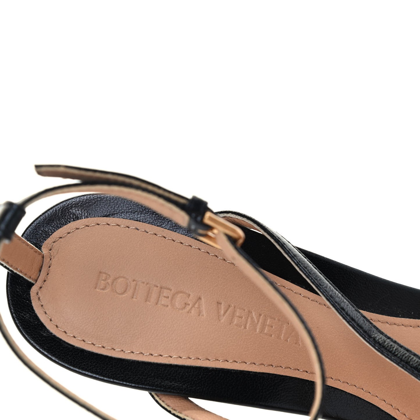 Lambskin Stretch Multi Strap 90mm Sandals 36.5 Black