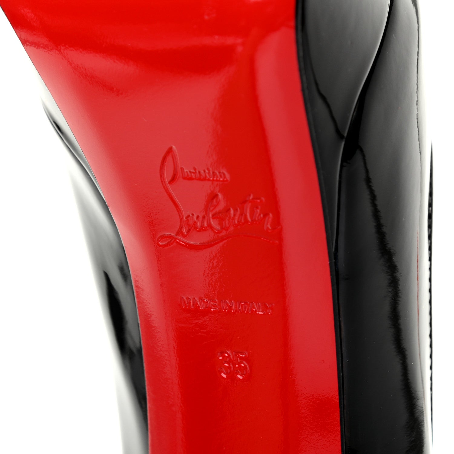 Christian Louboutin Patent Fetish Peep 130 Pumps 35 Black 5 of 5