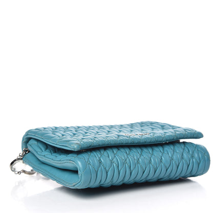 Miu Miu Nappa Matelasse Crystal Chain Crossbody Giada 4 of 10