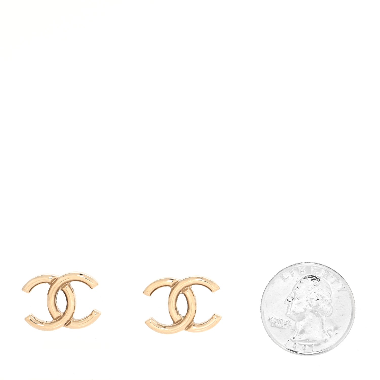 Chanel Metal CC Earrings Gold 2 of 4