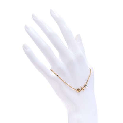 Louis Vuitton Metal Crystal Petit Louis Bracelet Gold 2 of 5