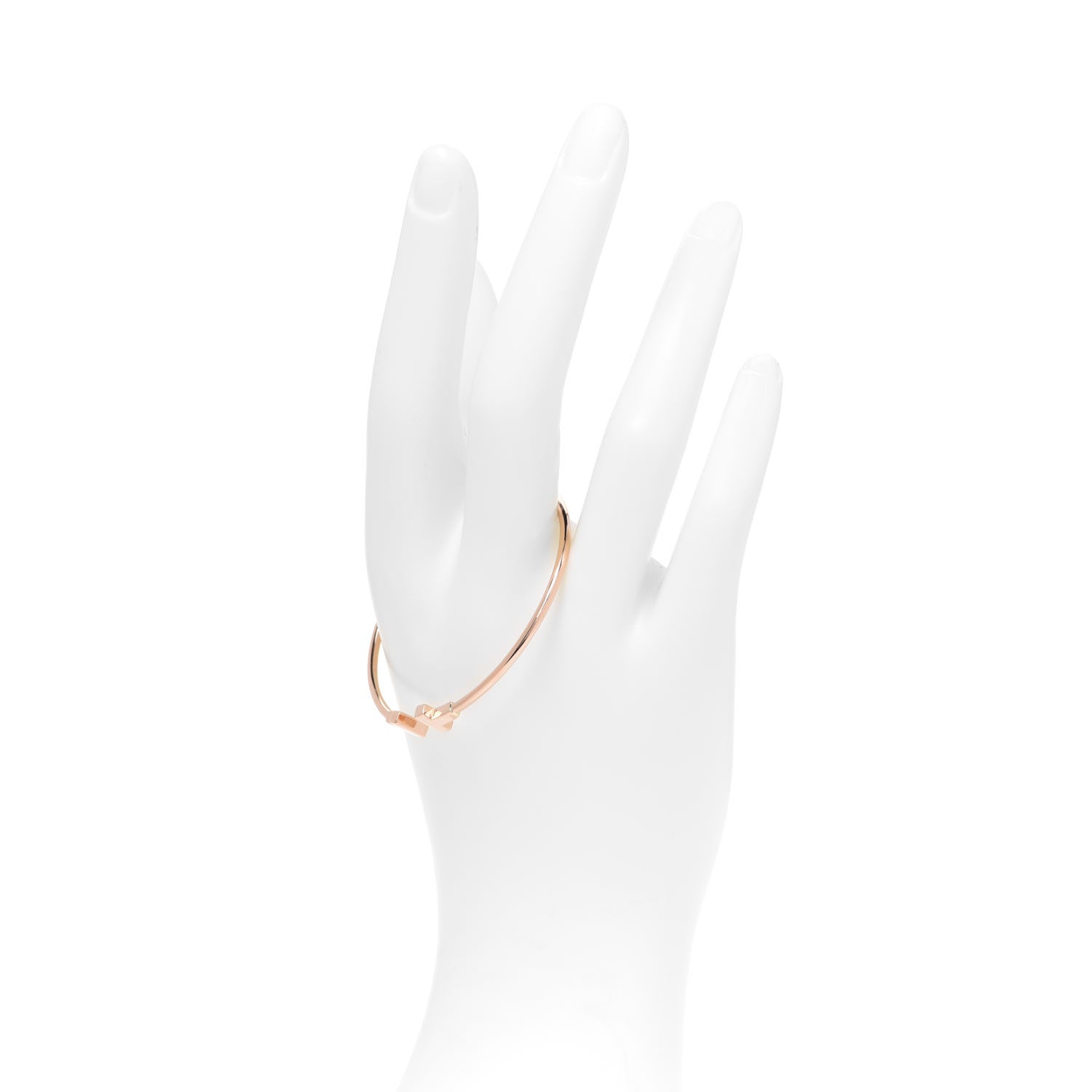 Tiffany 18K Rose Gold Narrow T Wire Bracelet 2 of 5
