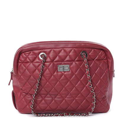 Chanel Aged Calfskin Quilted Large Reissue Camera Case Red 1 of 8