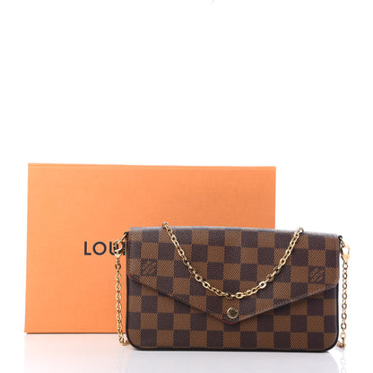 Louis Vuitton Damier Ebene Pochette Felicie Chain Wallet 12 of 12