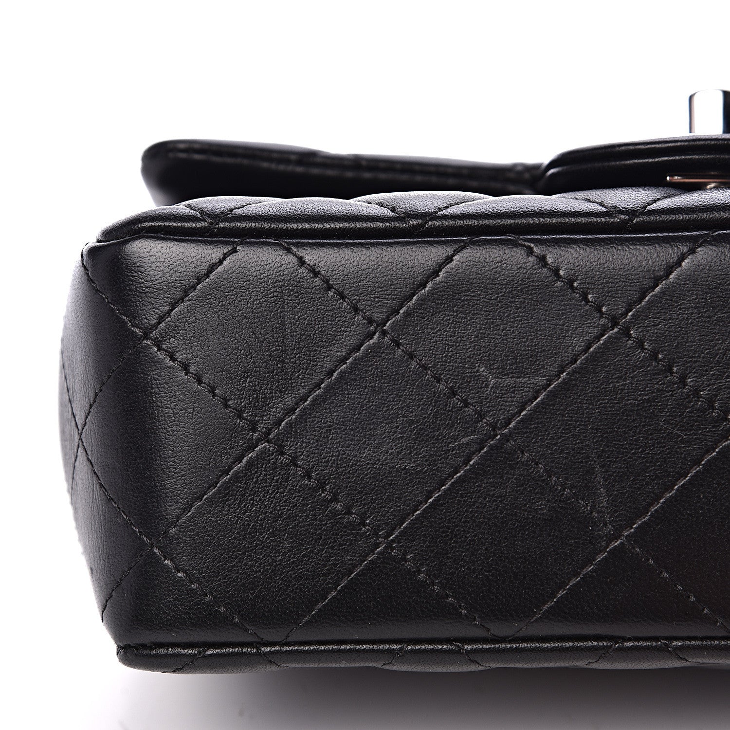 Chanel Lambskin Quilted Mini Rectangular Flap Black 11 of 12