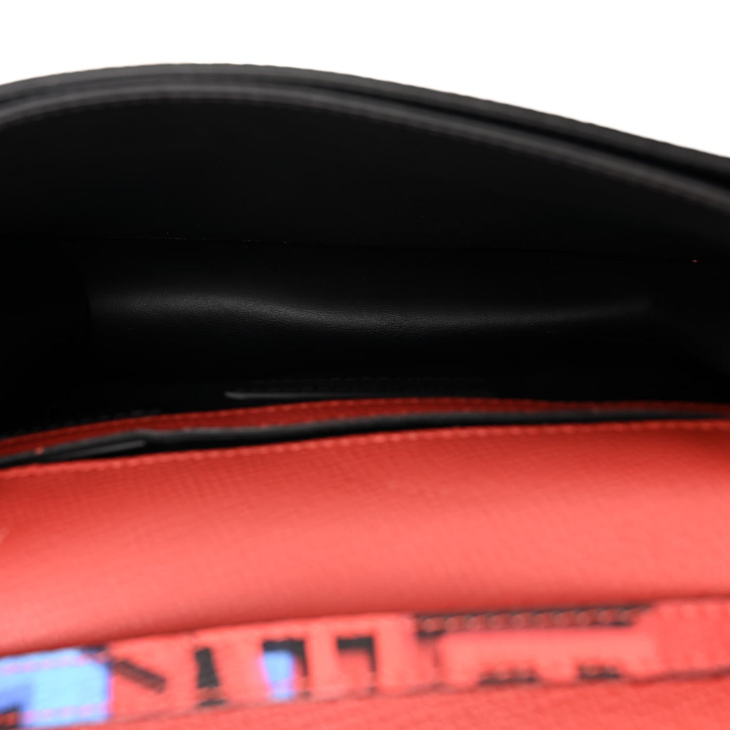 Calfskin Graffiti Print Small Macken Crossbody Bag Black