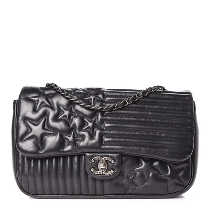 Chanel Lambskin Quilted Jumbo Paris Dallas Single Flap Black 1 of 9