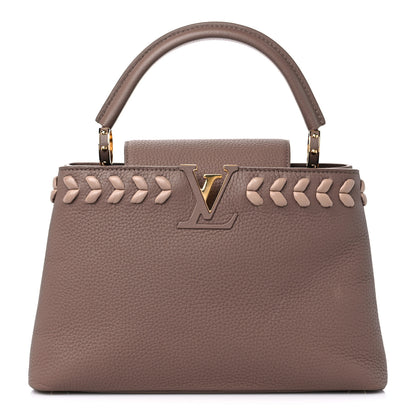 Louis Vuitton Taurillon Lambskin Capucines PM Taupe 1 of 8