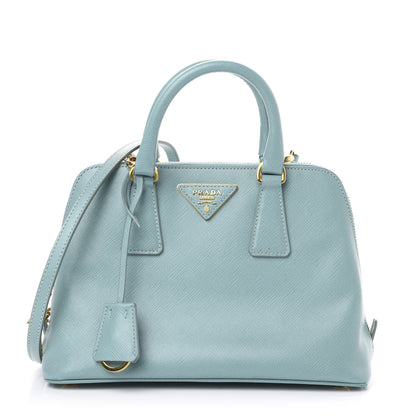 Prada Saffiano Mini Galleria Double Zip Tote Turchese 1 of 12