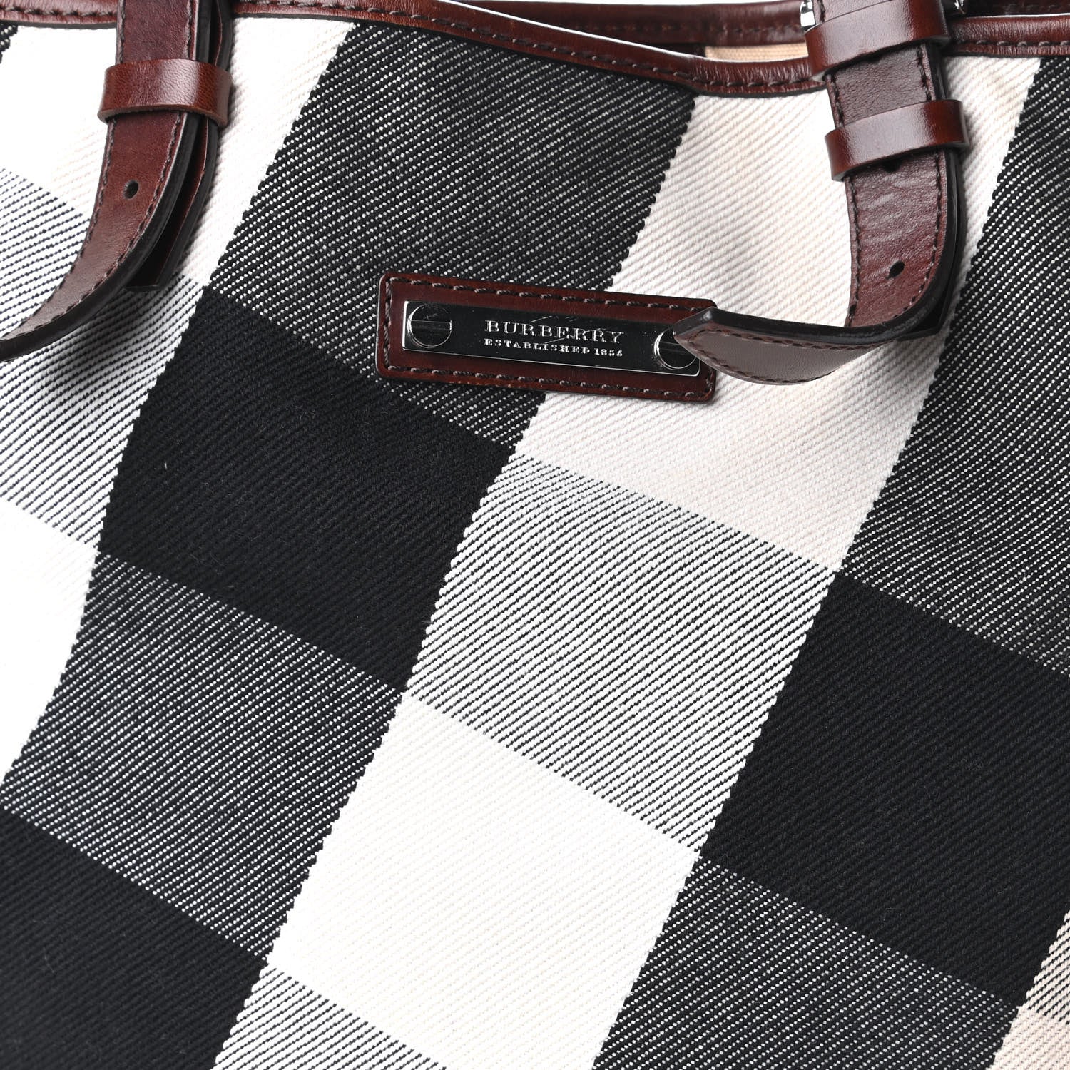 Burberry Canvas Mega Check Print Tote Beige 11 of 11
