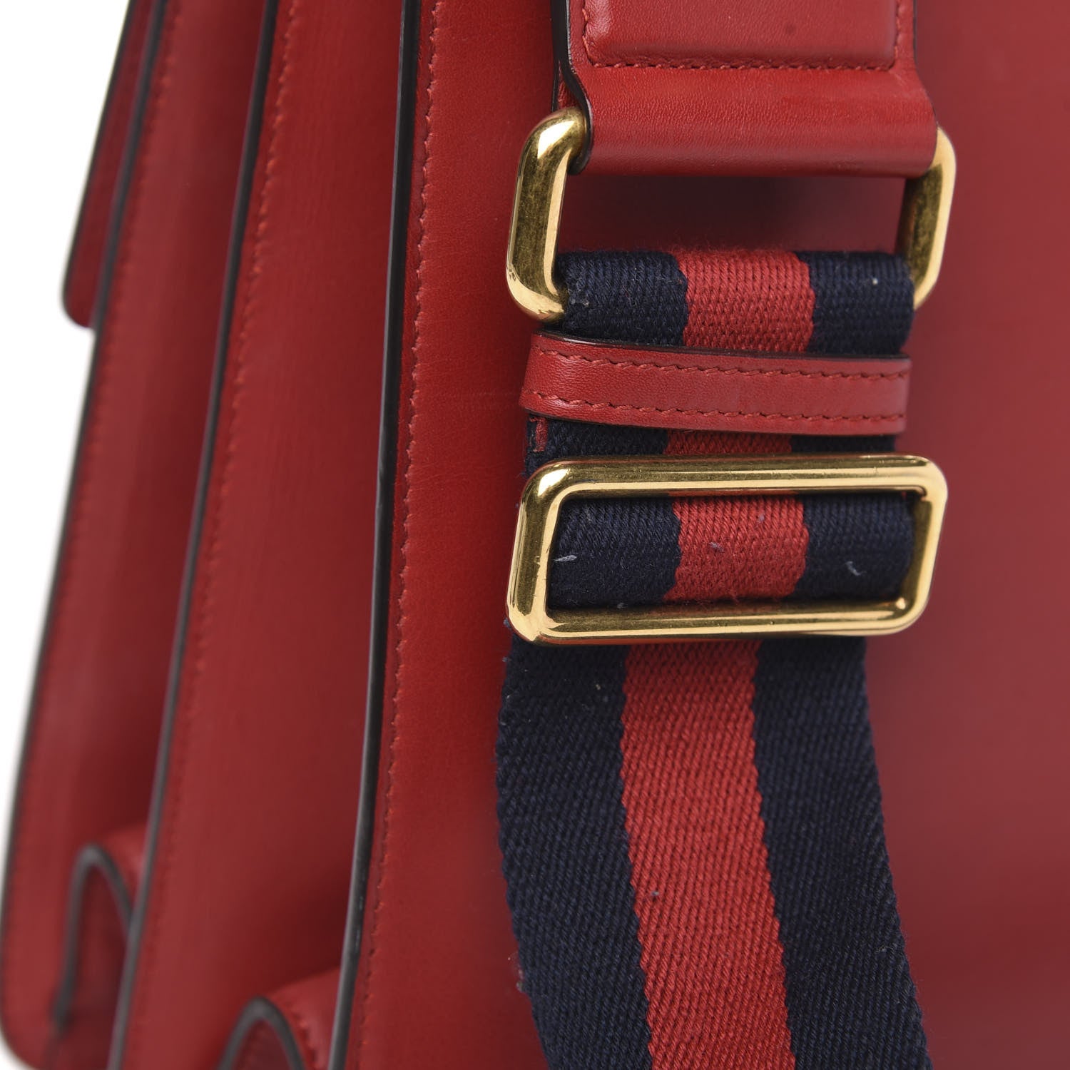 Gucci Moon Calfskin Web Large Dionysus Bamboo Top Handle Bag Hibiscus Red 13 of 18