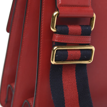 Gucci Moon Calfskin Web Large Dionysus Bamboo Top Handle Bag Hibiscus Red 13 of 18