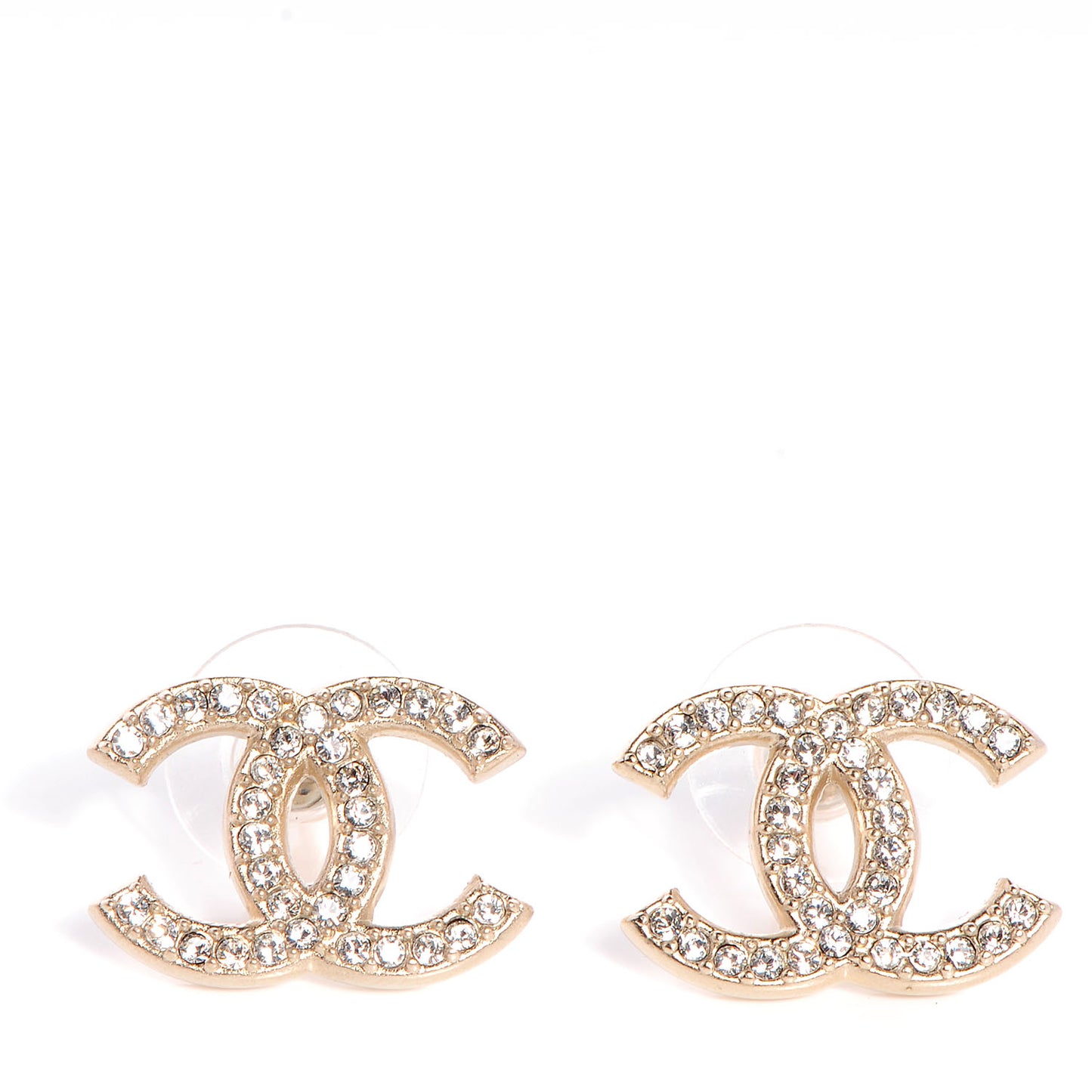 Crystal CC Earrings Gold