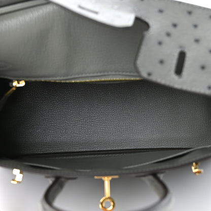 Hermes Ostrich Birkin 25 Gris Meyer 4 of 9