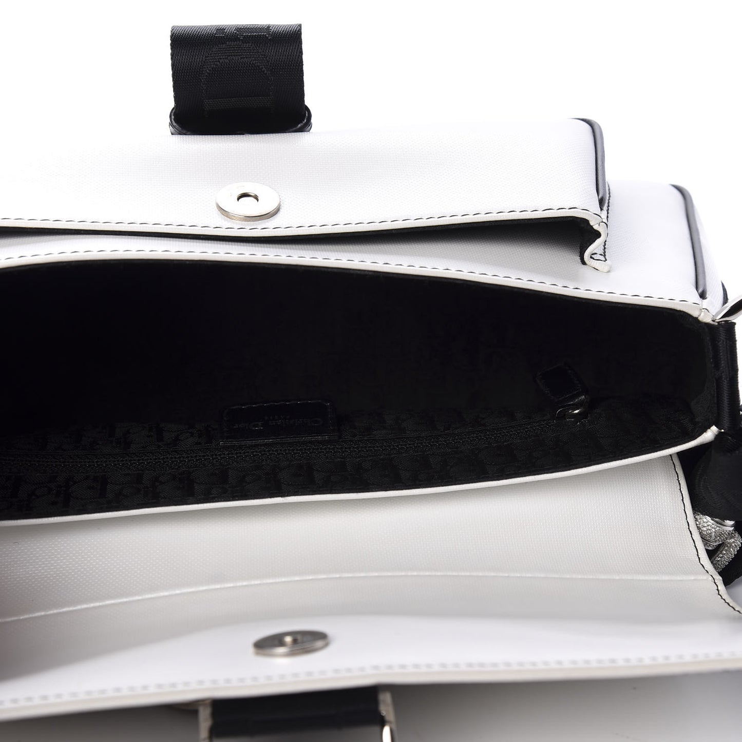 Coated Canvas Crystal Hardcore Bag White