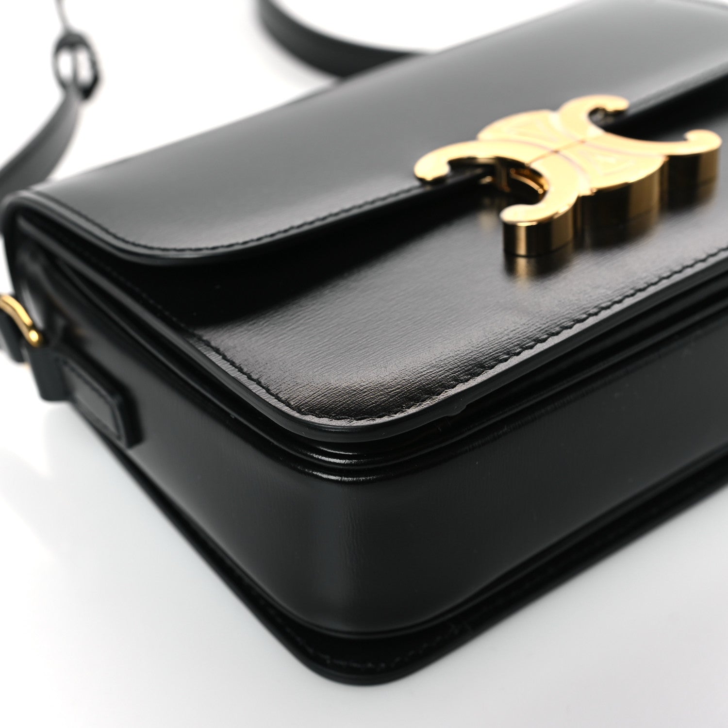Celine Shiny Calfskin Teen Triomphe Black 8 of 9