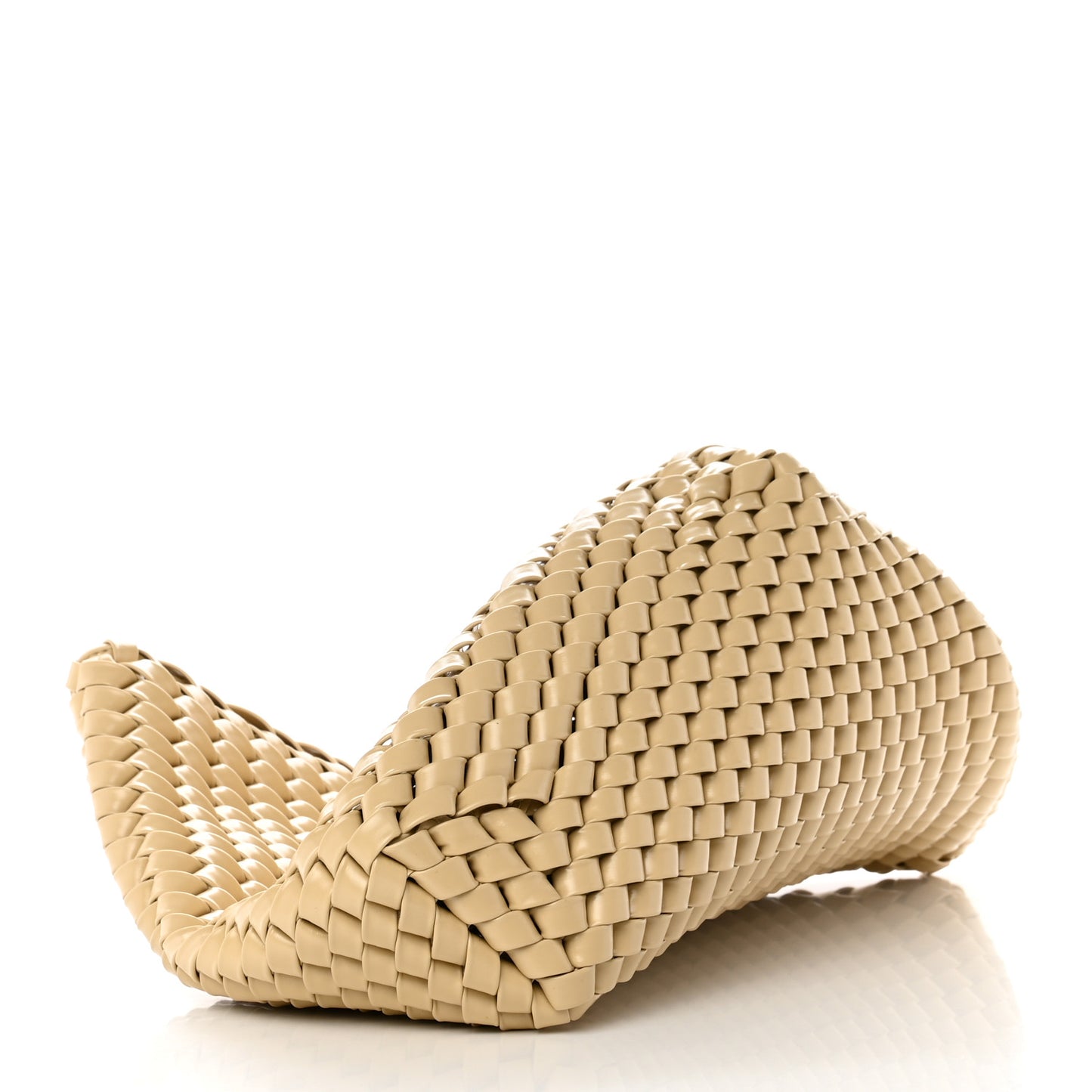Patent Nappa Intrecciato Slanted Clutch Porridge