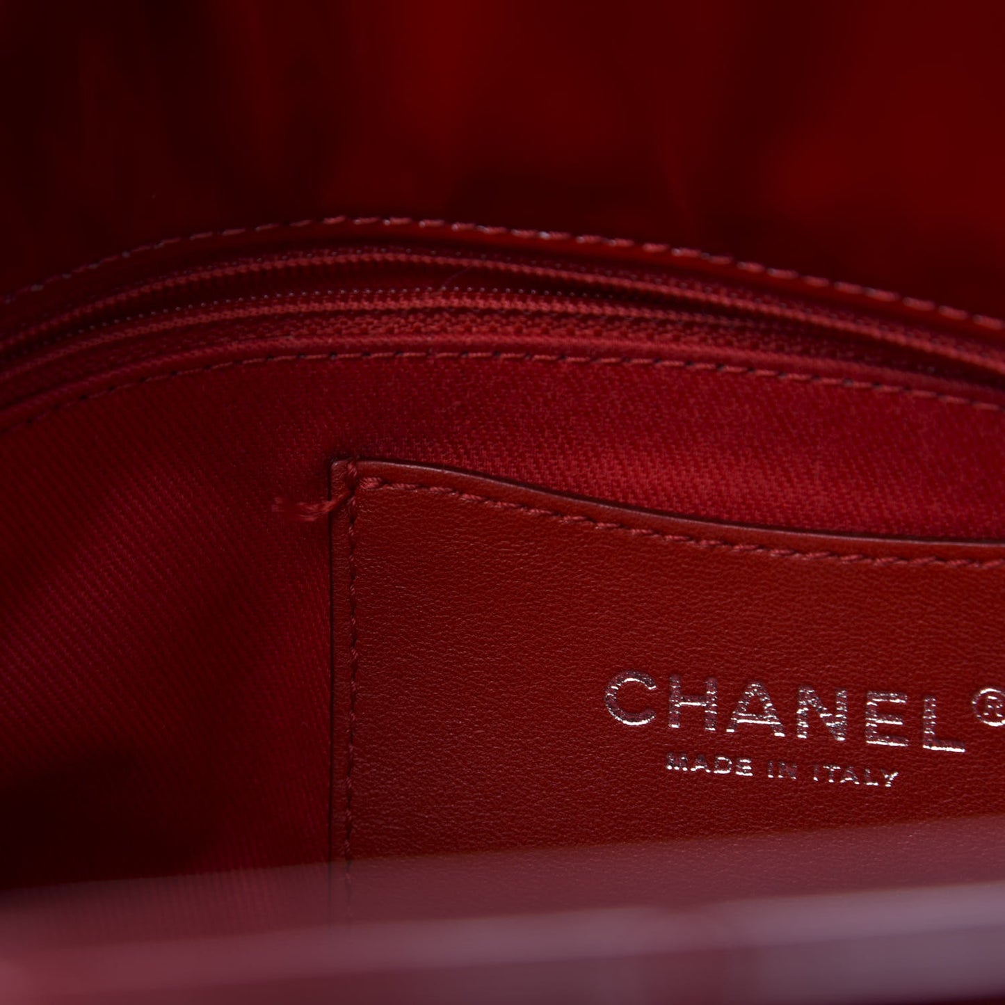 Patent Quilted Medium Just Mademoiselle Bowling Bag Red