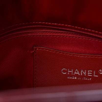 Chanel Patent Quilted Medium Just Mademoiselle Bowling Bag Red 11 of 16
