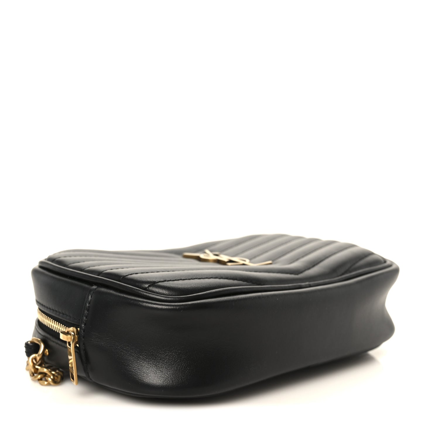 Calfskin Matelasse Monogram Mini Lou Camera Bag Black Black